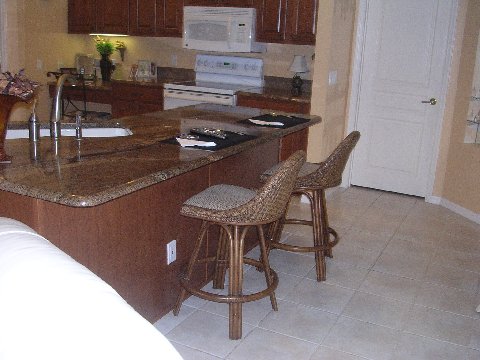 Breakfast bar after refacing by Kitchen Facelifts